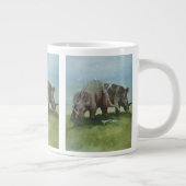 dinosaurussen, Centrosaurus Grazing in de weide Grote Koffiekop (Rechts)