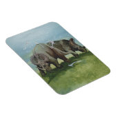 dinosaurussen, Centrosaurus Grazing in de weide Magneet (Rechterzijde)