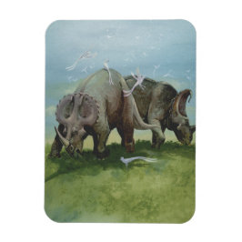  dinosaurussen, Centrosaurus Grazing in de weide Magneet