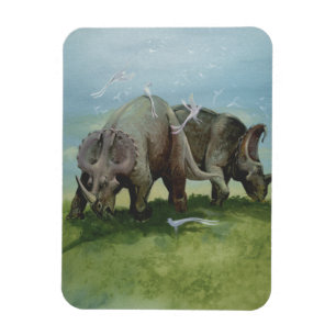 dinosaurussen, Centrosaurus Grazing in de weide Magneet
