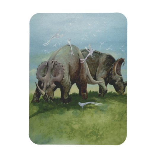 dinosaurussen, Centrosaurus Grazing in de weide Magneet (Verticaal)