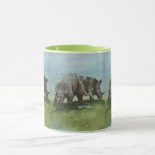  dinosaurussen, Centrosaurus Grazing in de weide Mok (Midden)