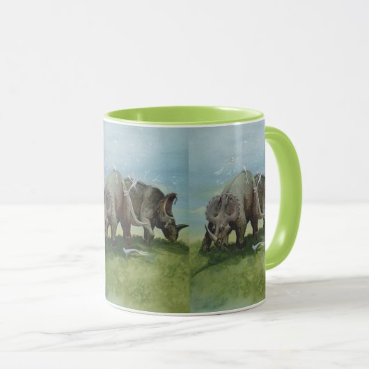  dinosaurussen, Centrosaurus Grazing in de weide Mok (Voorkant rechts)