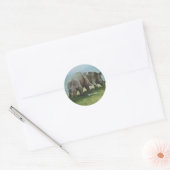 dinosaurussen, Centrosaurus Grazing in de weide Ronde Sticker (Envelop)