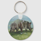 dinosaurussen, Centrosaurus Grazing in de weide Sleutelhanger (Voorkant)