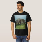  dinosaurussen, Centrosaurus Grazing in de weide T-shirt (Voorkant volledig)