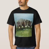 dinosaurussen, Centrosaurus Grazing in de weide T-shirt (Voorkant)