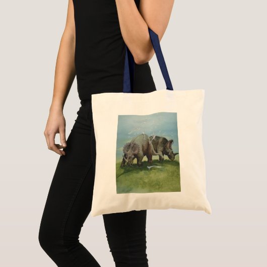  dinosaurussen, Centrosaurus Grazing in de weide Tote Bag (Voorkant (product))