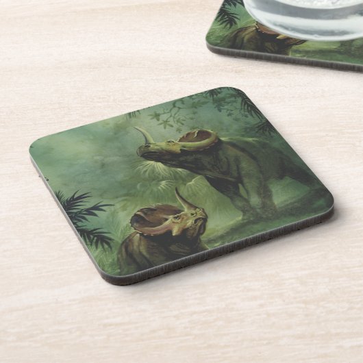 dinosaurussen, Centrosaurus in het Oerwoud Bier Onderzetter (Linkerzijde)