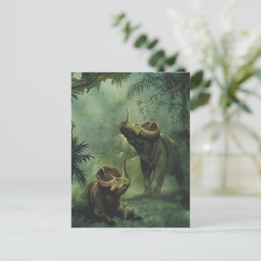 dinosaurussen, Centrosaurus in het Oerwoud Briefkaart (Staand voorkant)