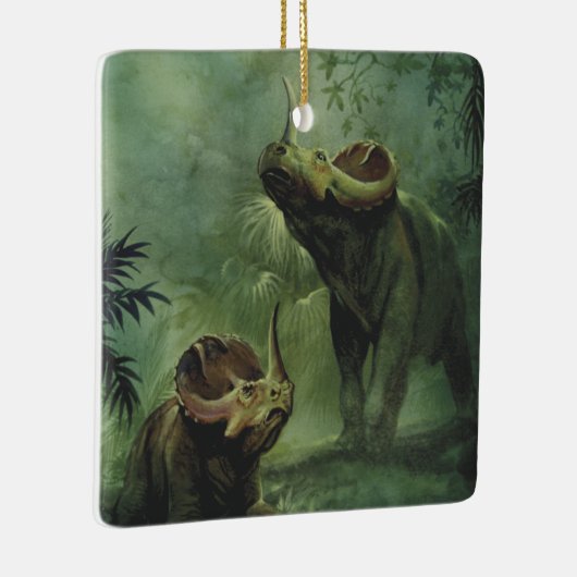  dinosaurussen, Centrosaurus in het Oerwoud Keramisch Ornament (Rechts)