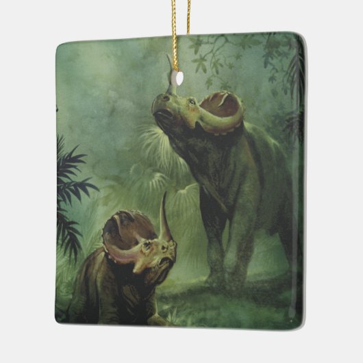  dinosaurussen, Centrosaurus in het Oerwoud Keramisch Ornament (Links)