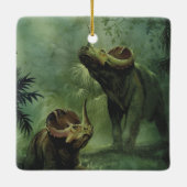 dinosaurussen, Centrosaurus in het Oerwoud Keramisch Ornament (Achterkant)