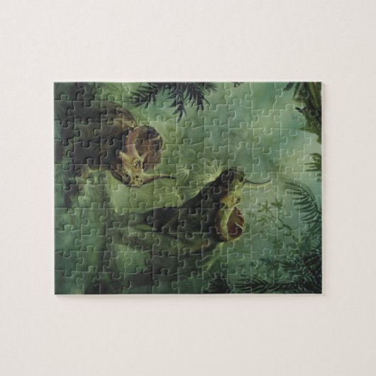 dinosaurussen, Centrosaurus in het Oerwoud Legpuzzel (Horizontaal)