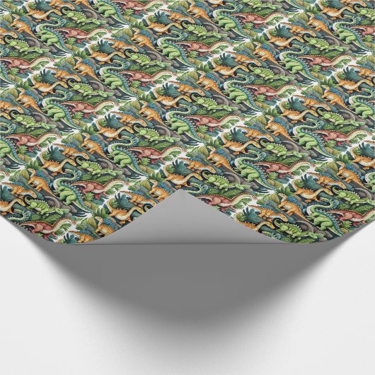 Dinosaurussen Design Wrapping Paper Cadeaupapier (Hoek)