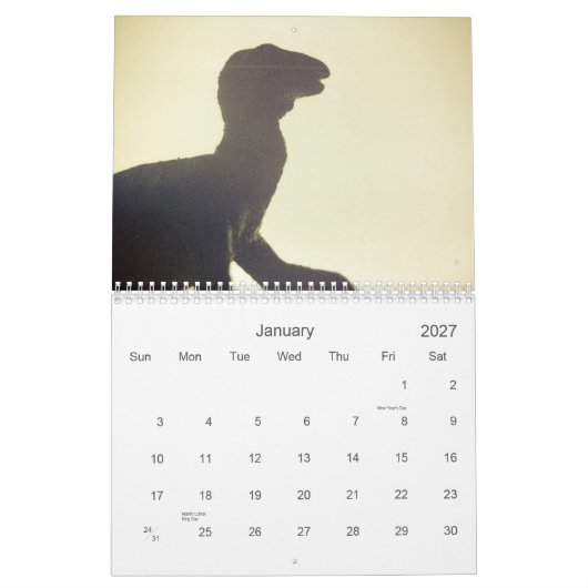 Dinosaurussen die 2011 overnemen kalender (Jan 2027)