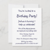 dinosaurussen, Dilophosaurus Birthday Party Kaart (Achterkant)