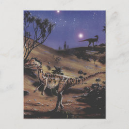 dinosaurussen, Dilophosaurus op een Sterrennacht Briefkaart