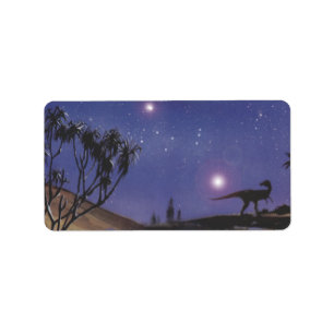 dinosaurussen, Dilophosaurus op een Sterrennacht Etiket