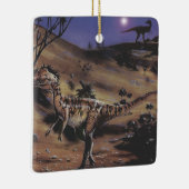  dinosaurussen, Dilophosaurus op een Sterrennacht Keramisch Ornament (Rechts)