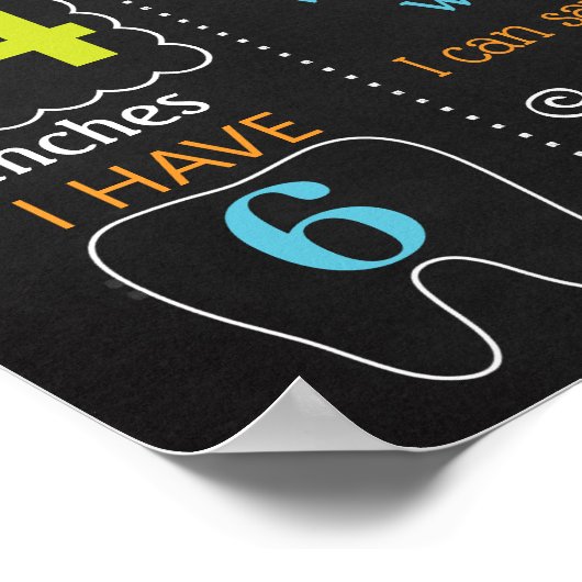 Dinosaurussen Dino Eerste verjaardagsteken voor ee Poster (Hoek)