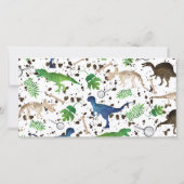 Dinosaurussen! Dinosaurus Verjaardagsfeest Afbeeld Bedankkaart (Achterkant)