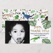 Dinosaurussen! Dinosaurus Verjaardagsfeest Bedankt (Voorkant / Achterkant)