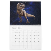 Dinosaurussen Donker Glanzende Hemel Mooie Muur Kalender (Feb 2026)