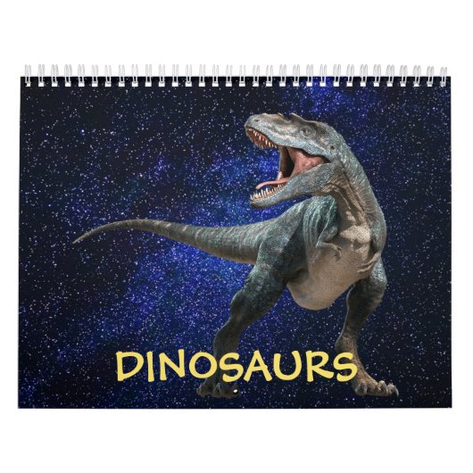 Dinosaurussen Donker Glanzende Hemel Mooie Muur Kalender (Hoes)