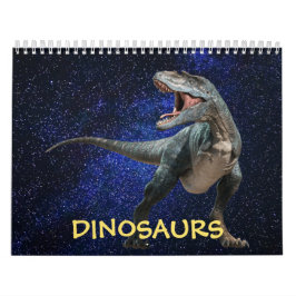 Dinosaurussen Donker Glanzende Hemel Mooie Muur Kalender