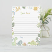 Dinosaurussen Drie Rex Time Capsule Note Bericht K Bedankkaart (Staand voorkant)