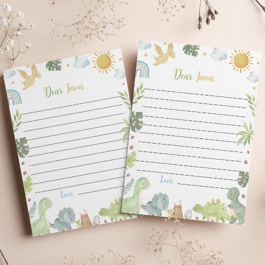 Dinosaurussen Drie Rex Time Capsule Note Bericht K Bedankkaart