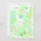 Dinosaurussen Drie Rex Verjaardagsfeest Kaart (Achterkant)