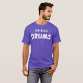 Dinosaurussen Drums Muziek T-shirt (Voorkant volledig)
