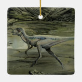  dinosaurussen, een Cretacous Hypsilophodon Keramisch Ornament (Achterkant)