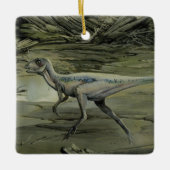  dinosaurussen, een Cretacous Hypsilophodon Keramisch Ornament (Voorkant)