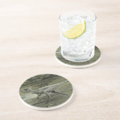 dinosaurussen, een Cretacous Hypsilophodon Zandsteen Onderzetter (Zijkant)