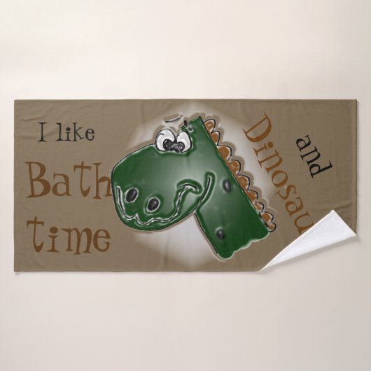 Dinosaurussen en badtijd badhanddoek (Badhanddoek)