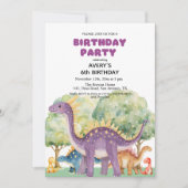 Dinosaurussen en bomen Kleurrijk 6e verjaardagsfee Kaart (Voorkant)