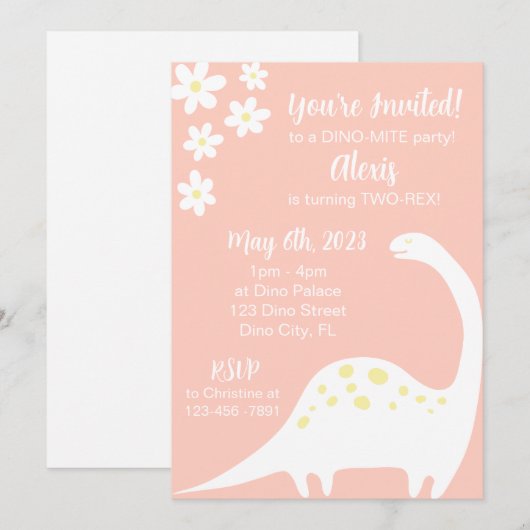 Dinosaurussen en Daisy's Kaart (Voorkant / Achterkant)