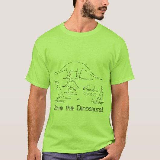 dinosaurussen en fietsen t-shirt (Voorkant)