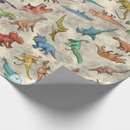 Dinosaurussen en prehistorische dieren cadeaupapier