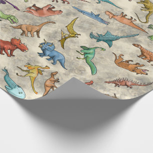 Dinosaurussen en prehistorische dieren cadeaupapier