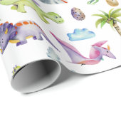 Dinosaurussen en vulkanen cadeaupapier (Rol Hoek)