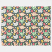 Dinosaurussen. Fleece Blanket Deken (Voorkant (Horizontaal))