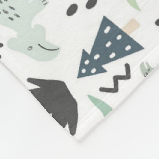 Dinosaurussen. Fleece Blanket Deken (Hoek)