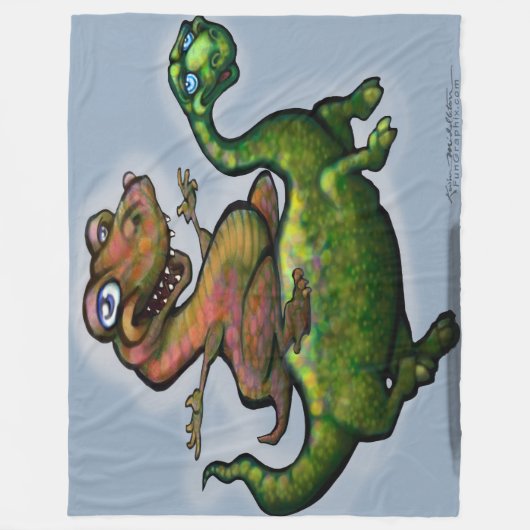 Dinosaurussen Fleece Deken (Voorkant)