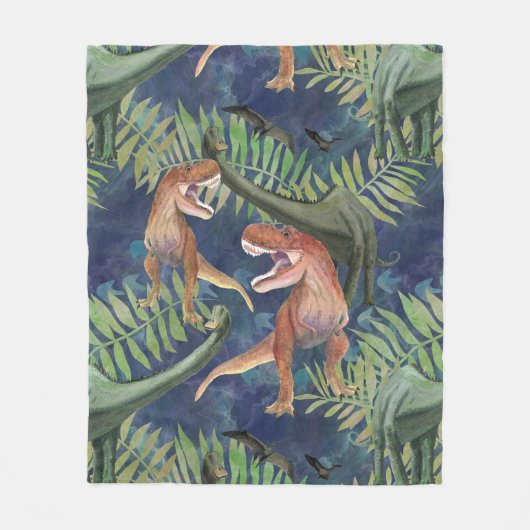 Dinosaurussen Fleece Deken (Voorkant)