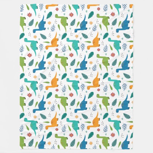 Dinosaurussen. Fleece Deken (Voorkant)