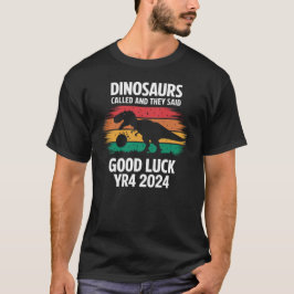 Dinosaurussen genaamd Funny Asteroid 2024 YR4 T-shirt